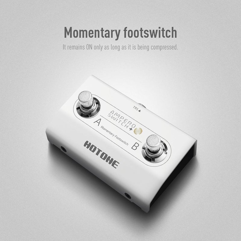 HOTONE Dual Footswitch Pedal Momentary 2-Way Pedal Foot Switch Controller Switch 6.35 mm (Ampero Switch+) - Image 2